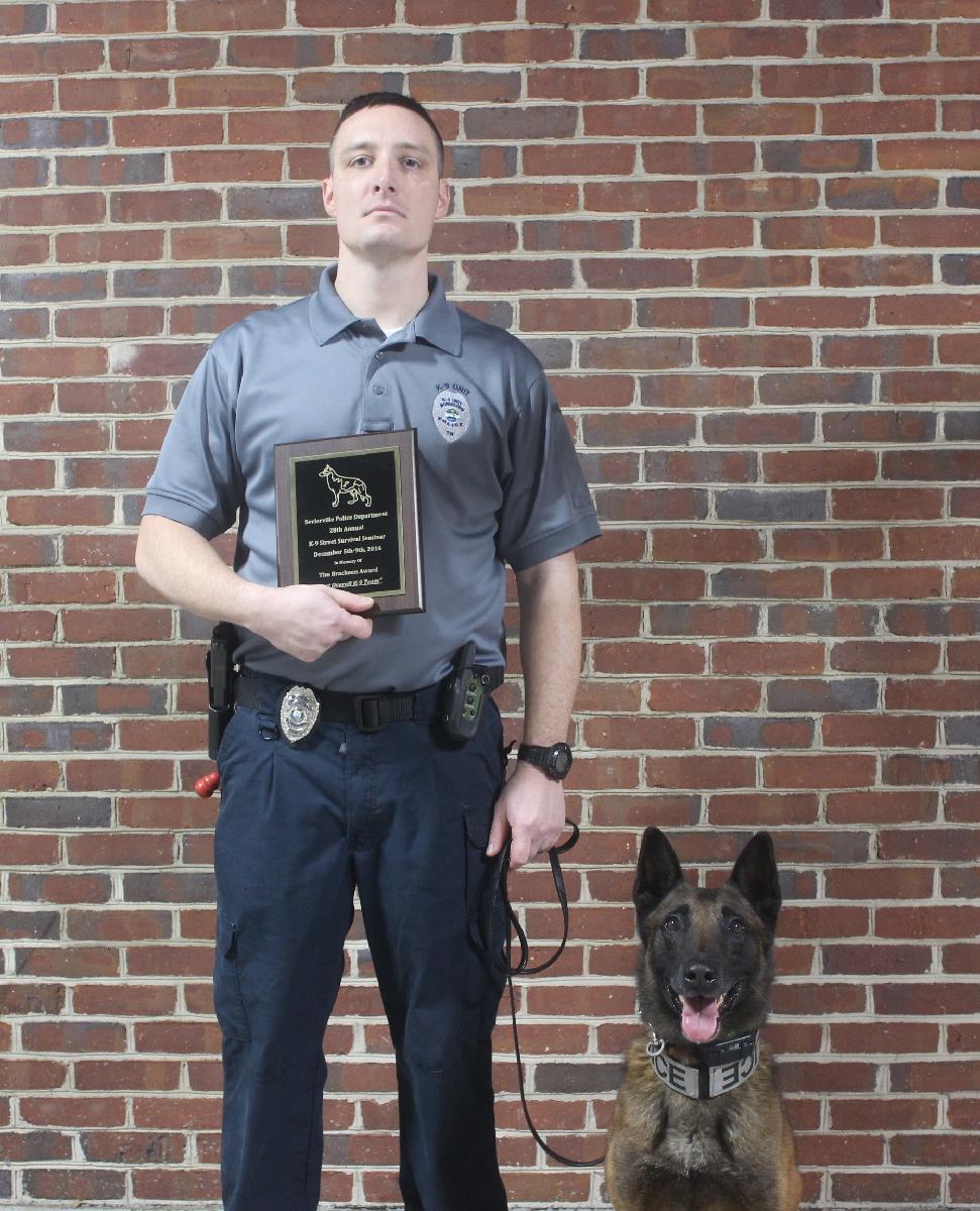 Officer Pressley and Dano Receive Award